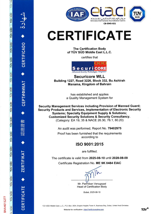 ISO Certificate 1